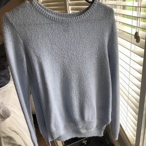 Baby blue asymmetrical knit sweater